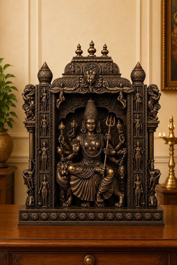 Goddess Durga Divine Sculpture – Mahishasura Mardini Idol by SK Sculpts