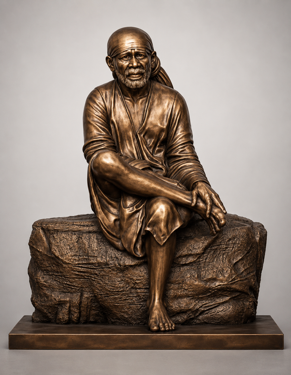 Shirdi Sai Baba Divine Sculpture – Handcrafted Idol by SK Sculpts