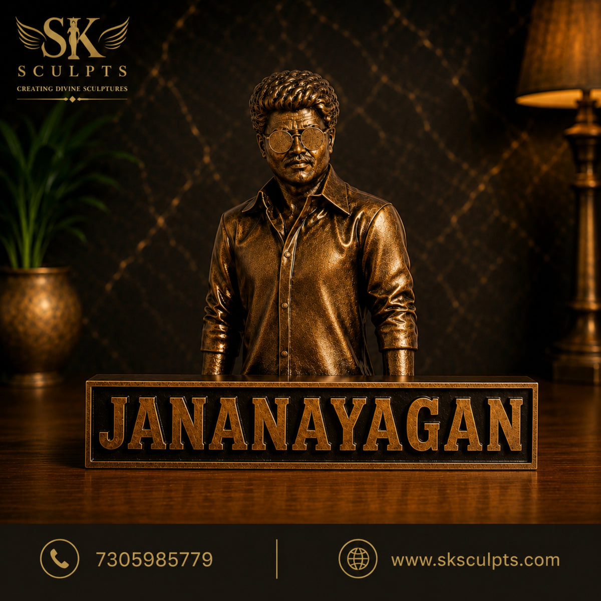 Jananayagan Thalapathy Figurine – Tamil Cinema Tribute by SK Sculpts